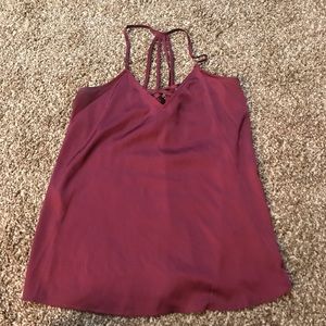 Maroon strappy camisole